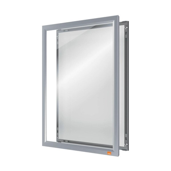 Moldura de parede para cartazes com painel de encaixe, Impression Pro, cinza anodizado