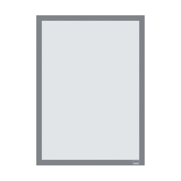 Moldura auto-adesiva para cartazes, pack de 2, moldura prata