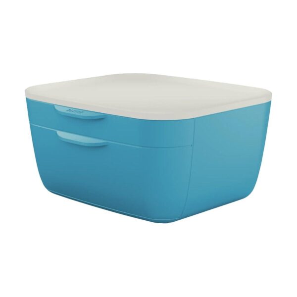 Bloque de 2 cajones para escritorio Leitz Cosy, azul sereno